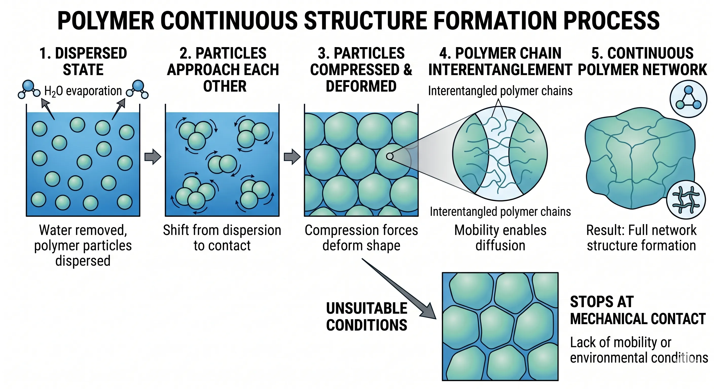 Formation of a Continuous Structure